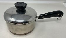 1801 Revere Ware 3/4-QT Stainless Steel Sauce Pot & Lid USA Shiny picture