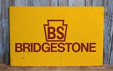 Vintage BS Bridgestone Metal Advertising Sign Store Display Tire Rack picture