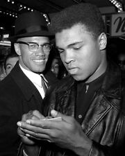 1965 Cassius Clay MUHAMMAD ALI and MALCOLM X 8x10 Photo Print Glossy Poster picture