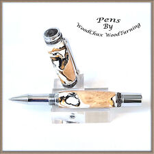Handmade Exotic Maple Burl Wood & Resin Rollerball Or Fountain Pen ART 1331 picture