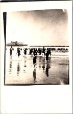RPPC Crowd Having Fun In Surf At Ocean Bathing Suit 1904-1918 photo postcard HQ2 picture
