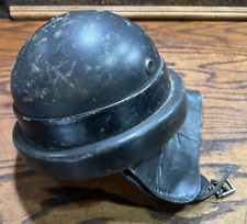 Original WWII OR POST WAR M-35 ITALIAN MILITARY LEATHER TANKERS HELMET picture