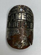 early antique AMES Model B bicycle HEAD BADGE tag picture