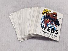 Vintage 1991 Webs All McFarlane Spider-Man Sticker Set Complete 76 Card Set picture