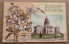 Postmarked Postcard 1910 State Capitol Denver Colorado CO 5-1 picture