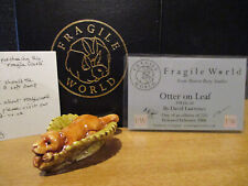 Harmony Kingdom MPs Fragile World Otter on Leaf Figurine LE 68 RARE picture