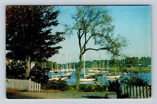 CT-Connecticut, Harbor View along Coastline, Antique Vintage Souvenir Postcard picture