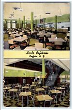 c1930's Laube Cafeteria Dining Room Buffalo New York NY Dual View Postcard picture