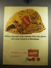1969 Rawlings Baseball Glove Ad - Before you put your money into any glove picture