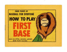 Finer Points of Baseball For Everyone: How to Play First Base 1958 VF picture