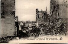 VINTAGE POSTCARD ST. GERY STREET ARRAS FRANCE AFTER GERMAN BOMBADRMENT 1914-1915 picture