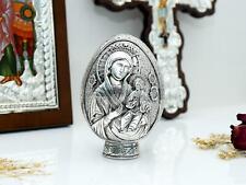 Russian Easter Faberge Egg Pascha Statue Virgin Mary Greek Silver Icon Orthodox picture