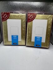 Lot 2 Boxes Holiday Images Holly Christmas Cards For Photo w/ Gold Border Cream picture