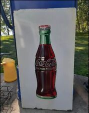 1950s Original Coca Cola Porcelain Sign Old & Real Coke Soda Advertising picture