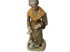 Graisa Mont Limited Figurine Old Woman With Dog and Holding Purse Made In Taiwan picture