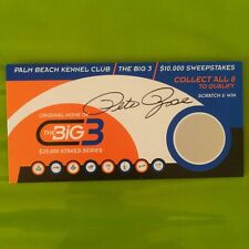 PETE ROSE-AUTOGRAPH-Auto-Signed-RACE TRACK GAMBLING LOTTERY CARD-Baseball MINT picture