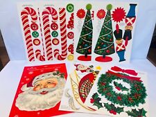Vintage Hallmark Christmas Home Decoration Die Cut Cute Decor Set Holiday BIN 18 picture