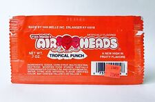Vintage 1989 Van Melle AIR HEADS Taffy Candy Wrapper 5.75” container TROPICAL picture