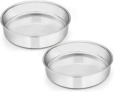 E-far 9� Inch Cake Pan Set of 2 Stainless Steel Round Cake Baking Pans Non-To... picture