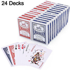 Lot 24 Decks Poker Playing Cards Size Standard Index 12 BLUE & 12 RED Board Game picture