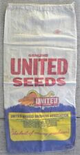 Vintage United Seeds, Shenandoah-Anamosa-Onslow-Red Oak-Ames, Iowa IA Cloth Sack picture