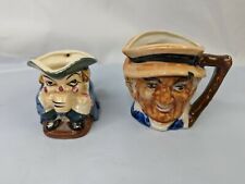 Vintage Mini Creamer Head Toby Lot of 2 Japan picture