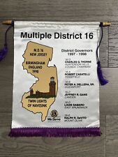 Vintage Lions Club International Banner Flag New Jersey District 16 1997-98 picture