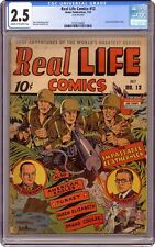 Real Life Comics Picture Magazine #12 CGC 2.5 1943 3732724001 picture