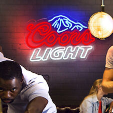17x11inch Coors Light Dimmable Neon Sign Man Cave Beer Bar Pub Club Wall Decor picture