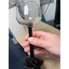 Vintage Luminarc VIN DU RHIN stem glasses 5 1/4 oz 6 Black Stem wine glasses  picture