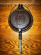Griswold American No.8 Slant Logo Cast Iron WAFFLE Maker 314, 315 A w/ Base 913 picture