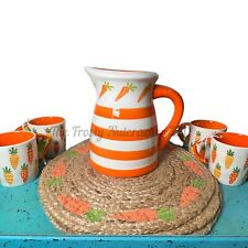 Lang Prima Easter Carrot Patch Theme Juice Pitcher Coffee Mug Jute Placemat Set picture