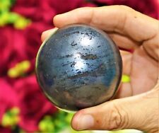 Large 60MM Silver Hematite Crystal Chakras Healing Energy Stone Sphere Ball 2.3
