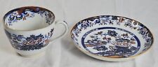 Mintons Flow Blue Amherst Japan Cup and Dinner Plate c. 1850s picture