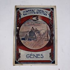 Antique Central Garage Gênes Genoa Italy - Instruction for Motorcars w Map picture