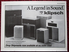 1981 KLIPSCH Stereo Speakers Print Ad ~ Klipschorn, Belle, La Scalla, Heresy + picture