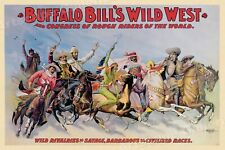 1896 Buffalo Bills Wild West Rough Riders of the World Show Poster - 24x36 picture