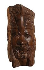 Vintage Jamaican Forest Jungle Man Wood Carving Handmade Sculpture 8 inch picture