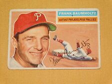 VINTAGE OLD 1950S BASEBALL 1956 TOPPS CARD FRANK BAUMHOLTZ PHILADELPHIA PHILLIES picture