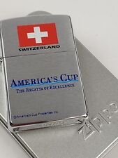 Zippo America's Cup Regatta SWITZERLAND on Brushed Chrome Lighter - JUL (G) 1998 picture