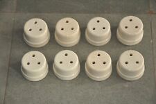 8 Pc Vintage Ceramic Round White Fine Electric Switches/ Plug , England picture
