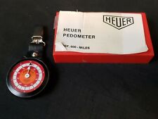 VINTAGE HEUER PEDOMETER REF. 600 MILES ORIGINAL BOX & INSTRUCTIONS SWISS CLIP ON picture