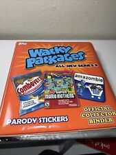 2012 TOPPS WACKY PACKAGES ANS9 OFFICIAL ORANGE BINDER  With Lots Of Cards picture