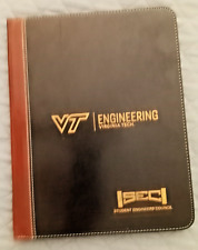 Virginia Tech Engineering Leather Binder- Student Engineers' Council- BEAUTIFUL picture