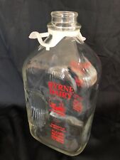 Vintage Byrne Dairy Milk Bottle 1/2 Gallon Glass New York - Red Letterin picture