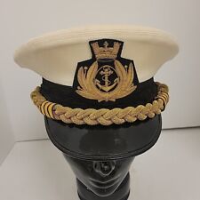 Visor hat Italian Navy Officer original Dress Hat complete sz. 7 1/8 Bancroft picture