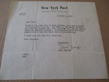 EARL WILSON SIGNED AUTOGRAPH LETTER FAMOUS AMERICAN HISTORIC JOURNALIST 1960'S picture