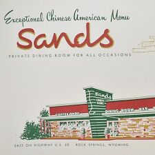 1950s Sands Chinese Restaurant Placemat US Highway 30 Rock Springs Wyoming picture