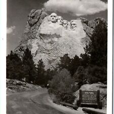 c1940s Black Hills, S.D. RPPC Mount Rushmore Real Photo Postcard Bell Mt SD A87 picture
