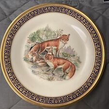 Lenox Limited Edition Woodland Wildlife Red Foxes Plate - 1974 (on Rack) picture